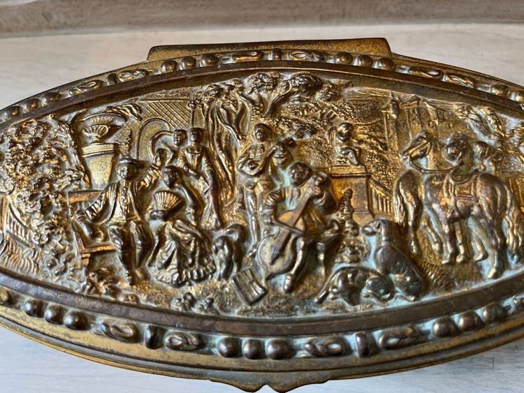 Jennings Brothers Brass Jewelery Box