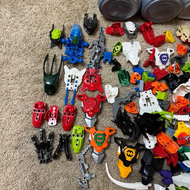 3 lbs Of Bionicle / Lego Figure Pieces
