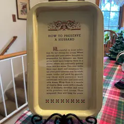 Vintage Ball "How to Preserve a Husband" Tray