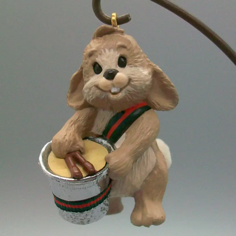 Hallmark Keepsake Ornament 1989 Thimble Drummer Bunny 10th in Series No Box