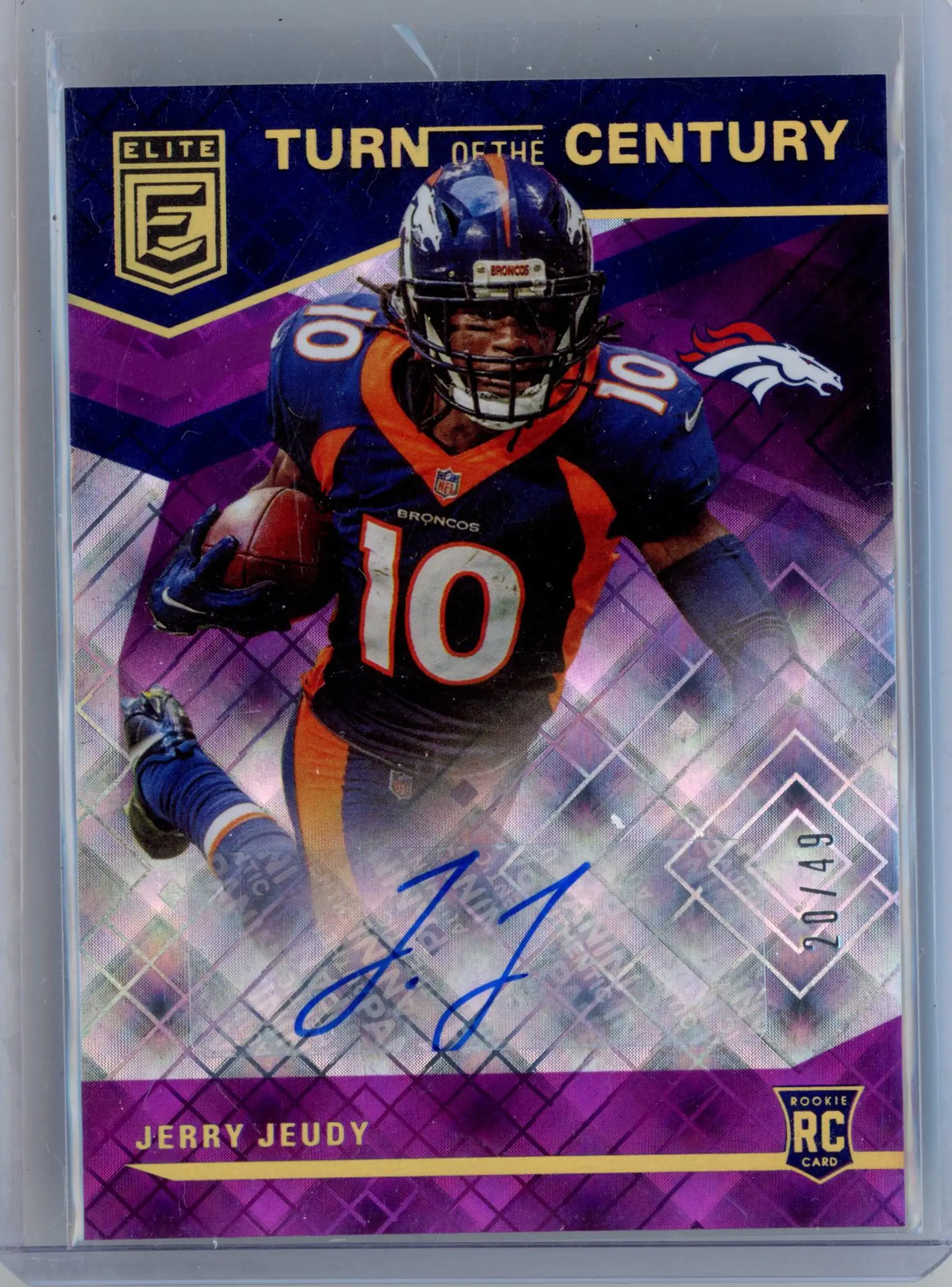 2020 Donruss Elite JERRY JEUDY /49 RC Rookie Auto SP #TOC-JJ BRONCOS
