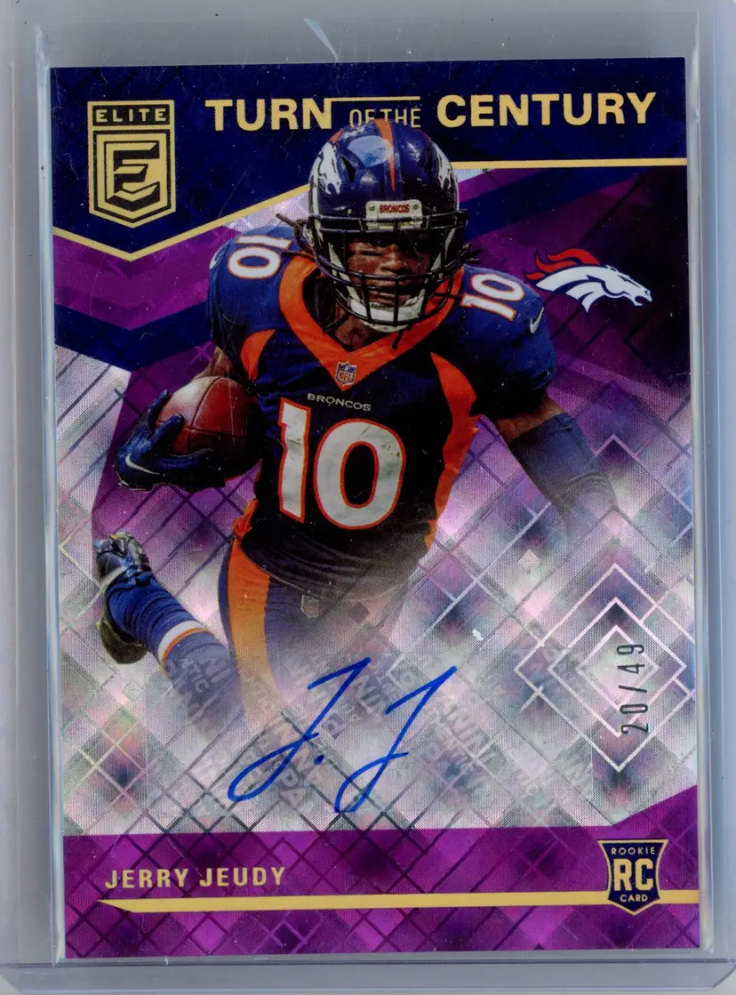 2020 Donruss Elite JERRY JEUDY /49 RC Rookie Auto SP #TOC-JJ BRONCOS