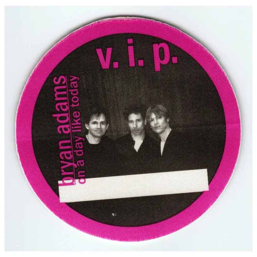 Bryan Adams VIP Backstage Concert Pass Original On A Day Like Today Vintage Unused