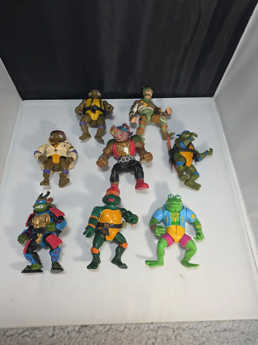 Vintage 90's TMNT Teenage Mutant Ninja Turtles Playmates  Figure Lot of 8 (B2)