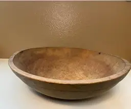 Primitive Wood Dough Style Bowl Rustic Farmhouse Vintage