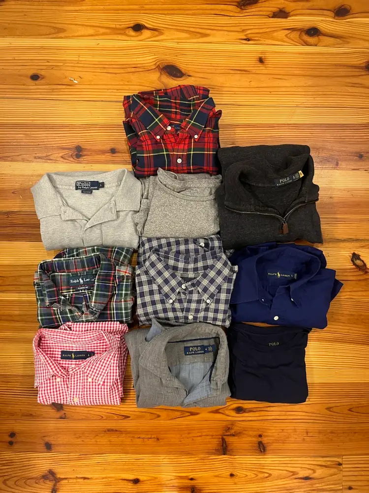 10 Men’s Ralph Lauren, polo Ralph Lauren, button down, sweaters, pullovers, t-shirts and quarter zip Wholesale lot