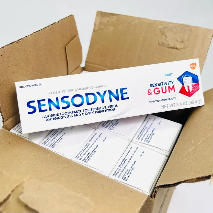 Sensodyne Sensitivity & Gum Mint Toothpaste 3.4oz (12 Pack) EXPIRED 05/2025