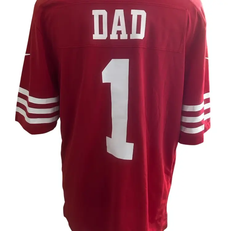 New$130 Nike San Francisco 49ers Custom # 1 Dad Jersey Large