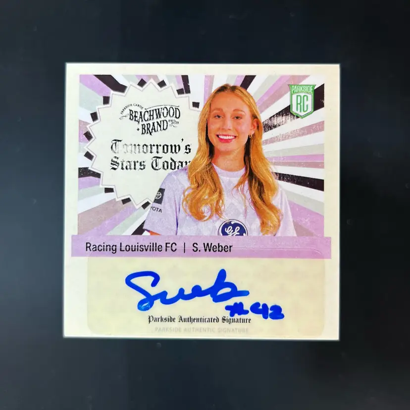 Sarah Weber 2025 Beachwood Brand Mini Autograph /25 Soccer Card