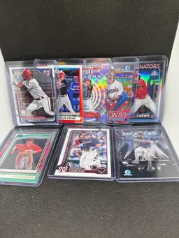 Dylan Crews 2025 RC Lot Bowman, Topps, Panini, Refractors 8 Card Lot Washington Nationals