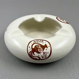 Hellenic Mediterranean Lines 3 Slot Ashtray Advertising Keramiku Greece 5"