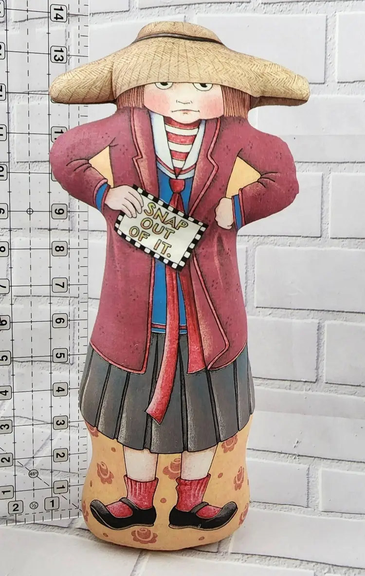 Mary Engelbreit Doorstop “SNAP OUT OF IT” Weighted 14" The Toy Works