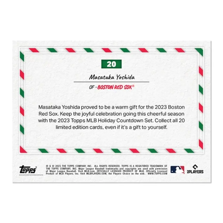 Masataka Yoshida - 2023 Topps MLB Holiday Card 20 - PR: 1035