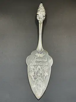 Vtg.Anon- Seasons Greetings- Silver Plated Cake Server