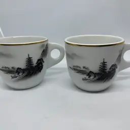 Pair Of Vintage Porcelain Cups
