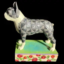 Boston Terrier Figurine by Jim Shore “Charlei” Heartwood Creek Folk Art, 2006