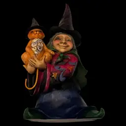 Halloween Jim Shore Heartwood Creek Mini Figurine Witch with Cat  4.5”