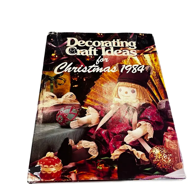 016 vintage 1984 Christmas holiday coffee table book craft decor