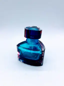 Blue & Pink Sommerso Art Glass Perfume Bottle