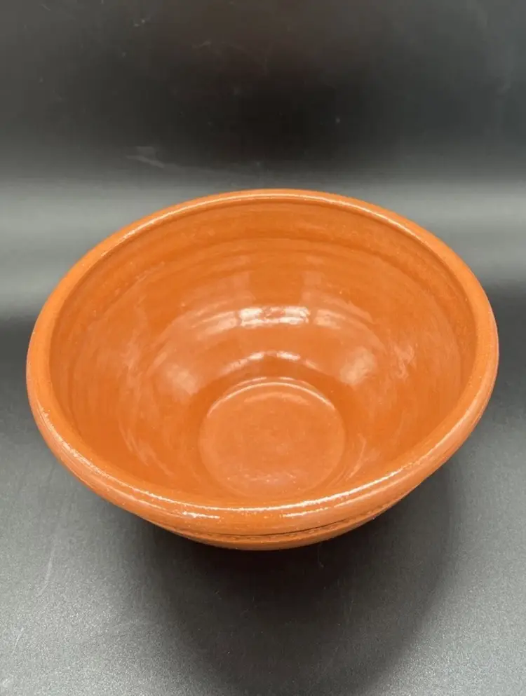 Greenfield Village Pottery Red Ware Bowl Ryan Forrey Terracotta Black Stripe