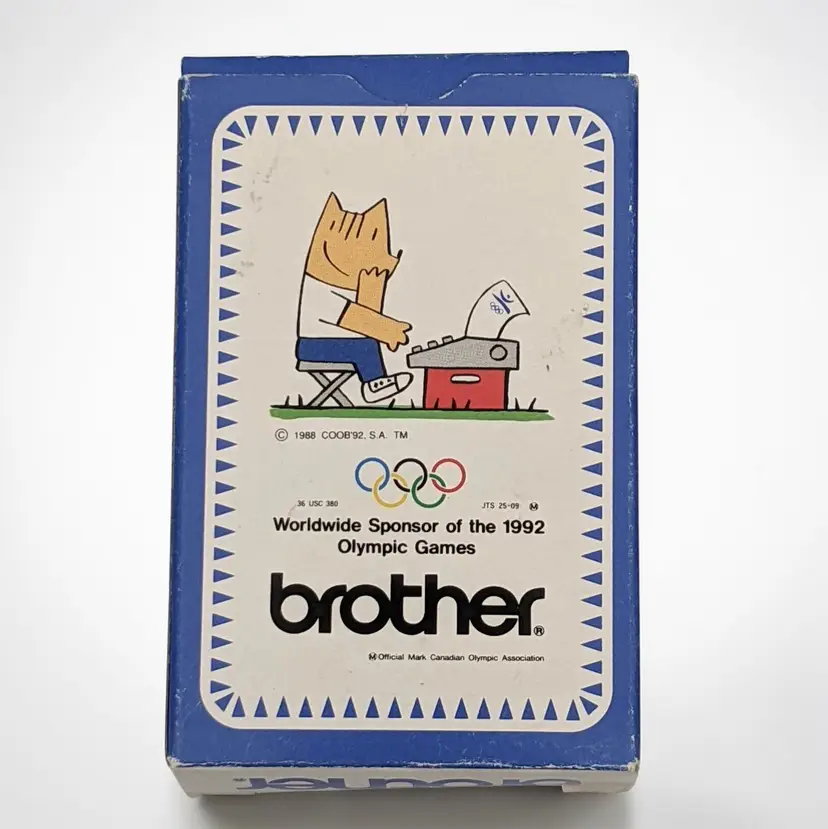 1992 Olympic Games Cobi Sheepdog Mascot Brother Industries Sponsor Playing Cards