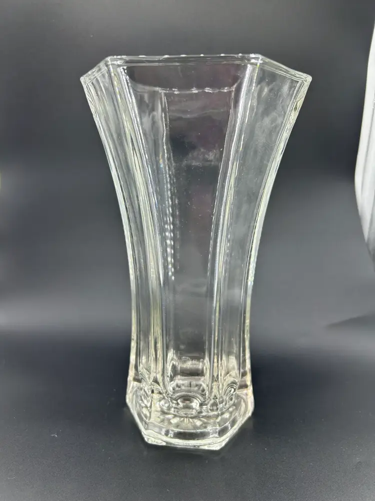 Vintage Hoosier Glass Vase 4041 Hexagon Vase