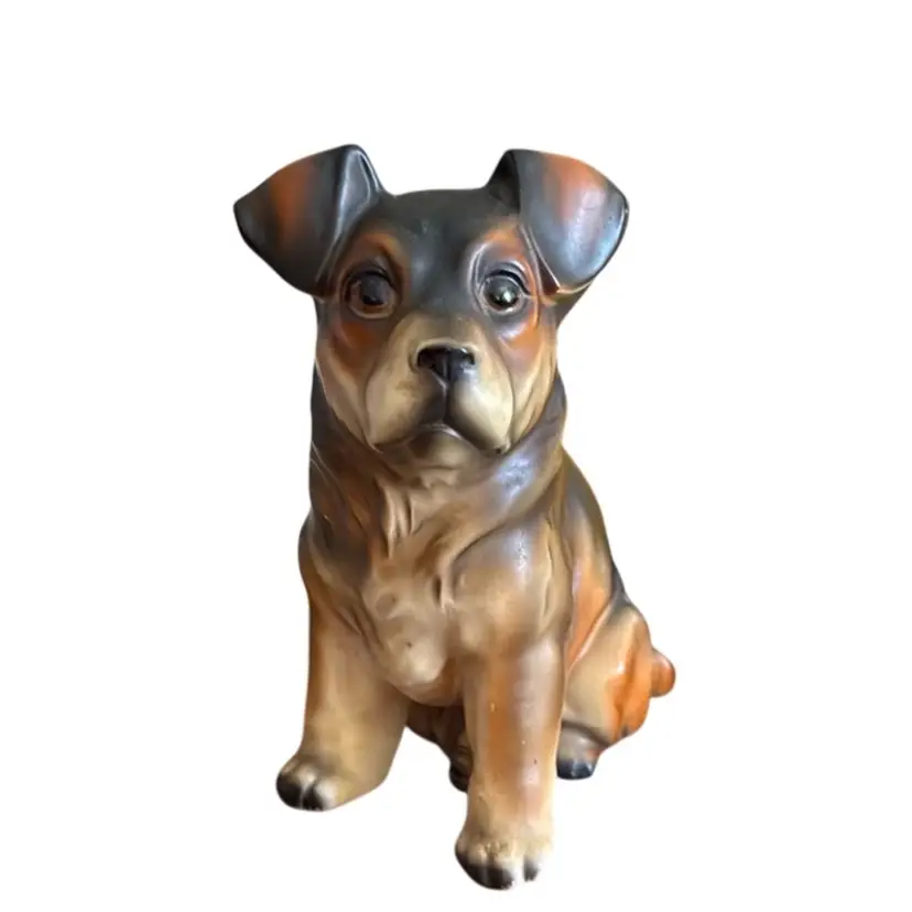 Vintage Dog Figurine ENESCO Porcelain Ceramic Shepard Pup Japan Black & Brown & Tan READ
6-1/2” T x 4-1/4” L x 3” W