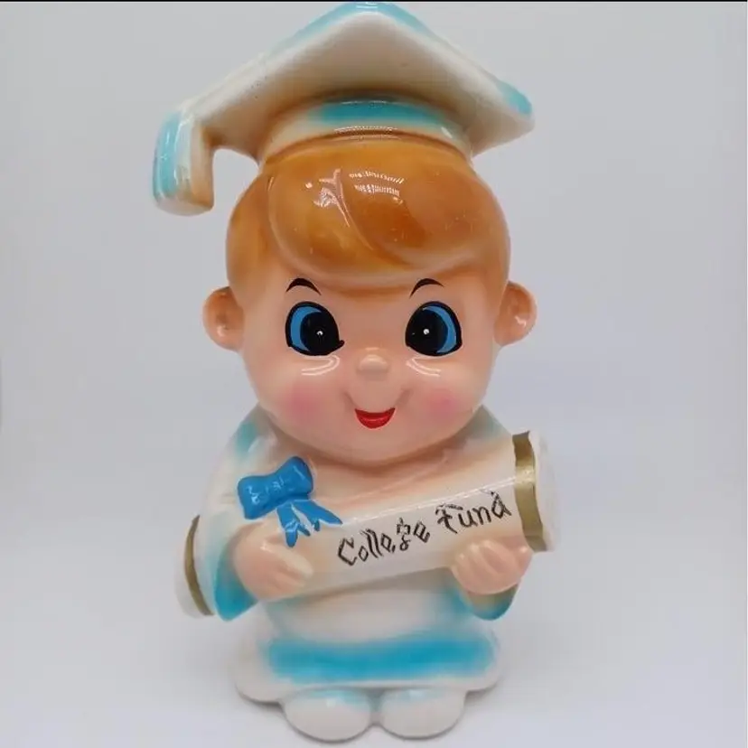 Vintage Lefton Graduation Boy College Fund Bank