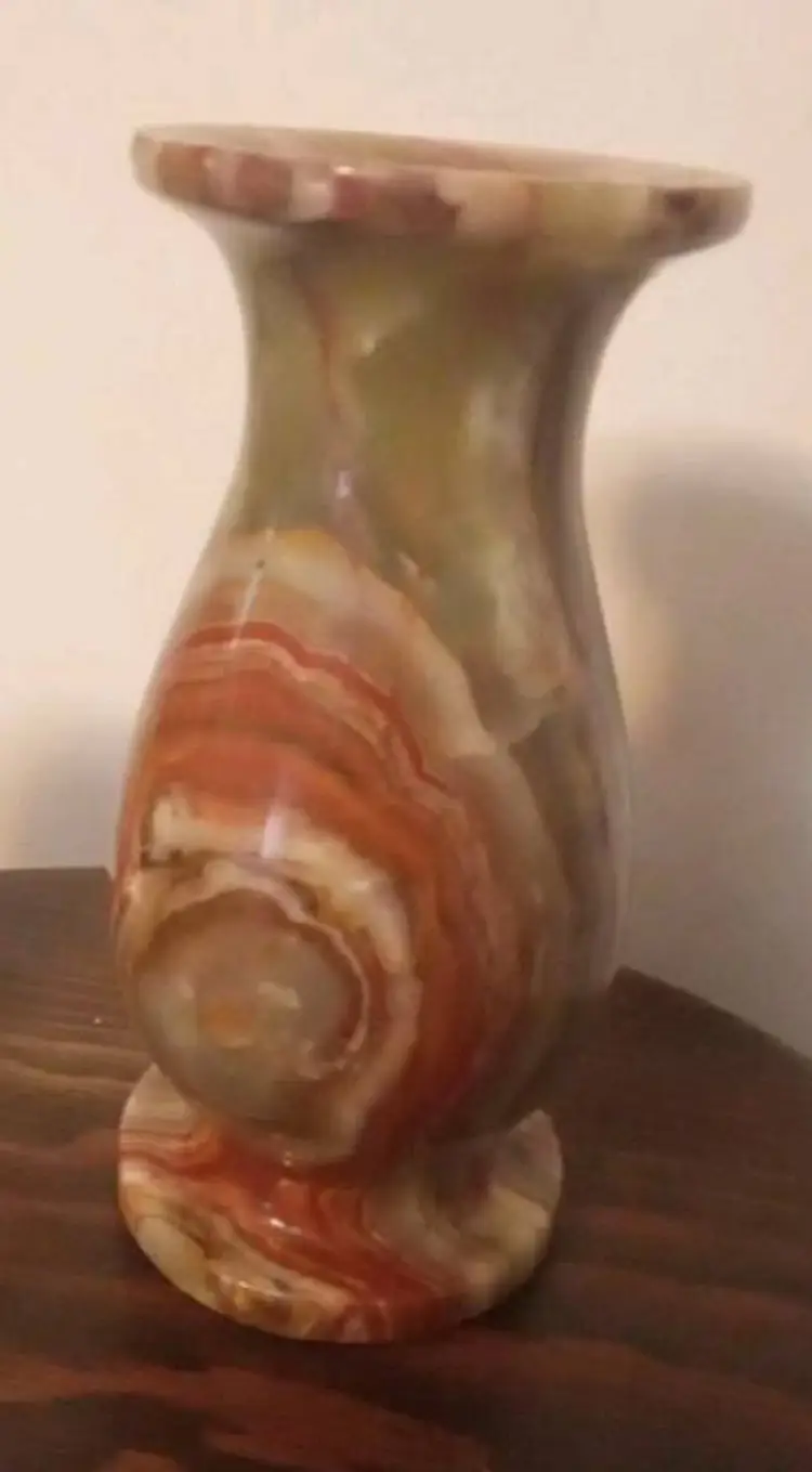Alabaster carved vase