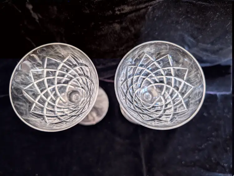 Waterford Crystal "Tyrone (Cut) " 5 3/8 inches Sherry/Wine glasses, set of 2