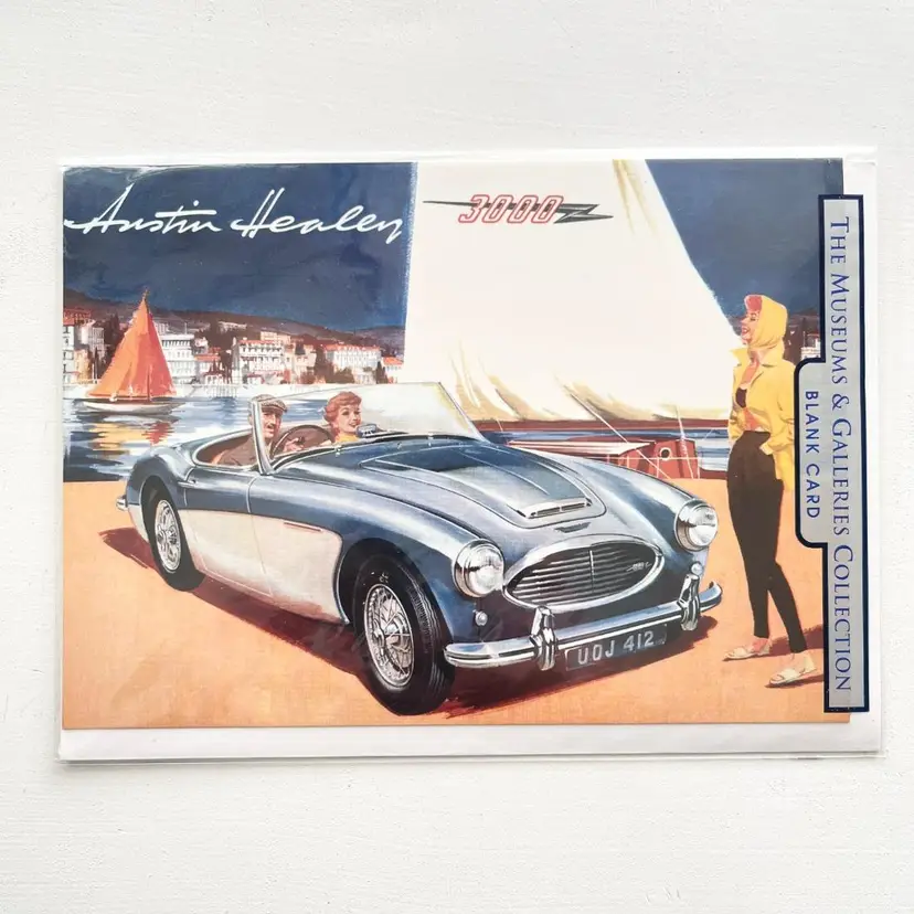 Austin Healey 3000 Blank Greeting Card Vintage
