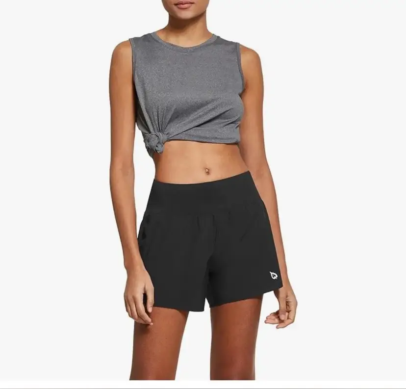 BALEAF Women's 5" Workout Shorts Sz Large NEW