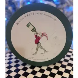 Set Of Restoration Hardware Naughty Elf Plates