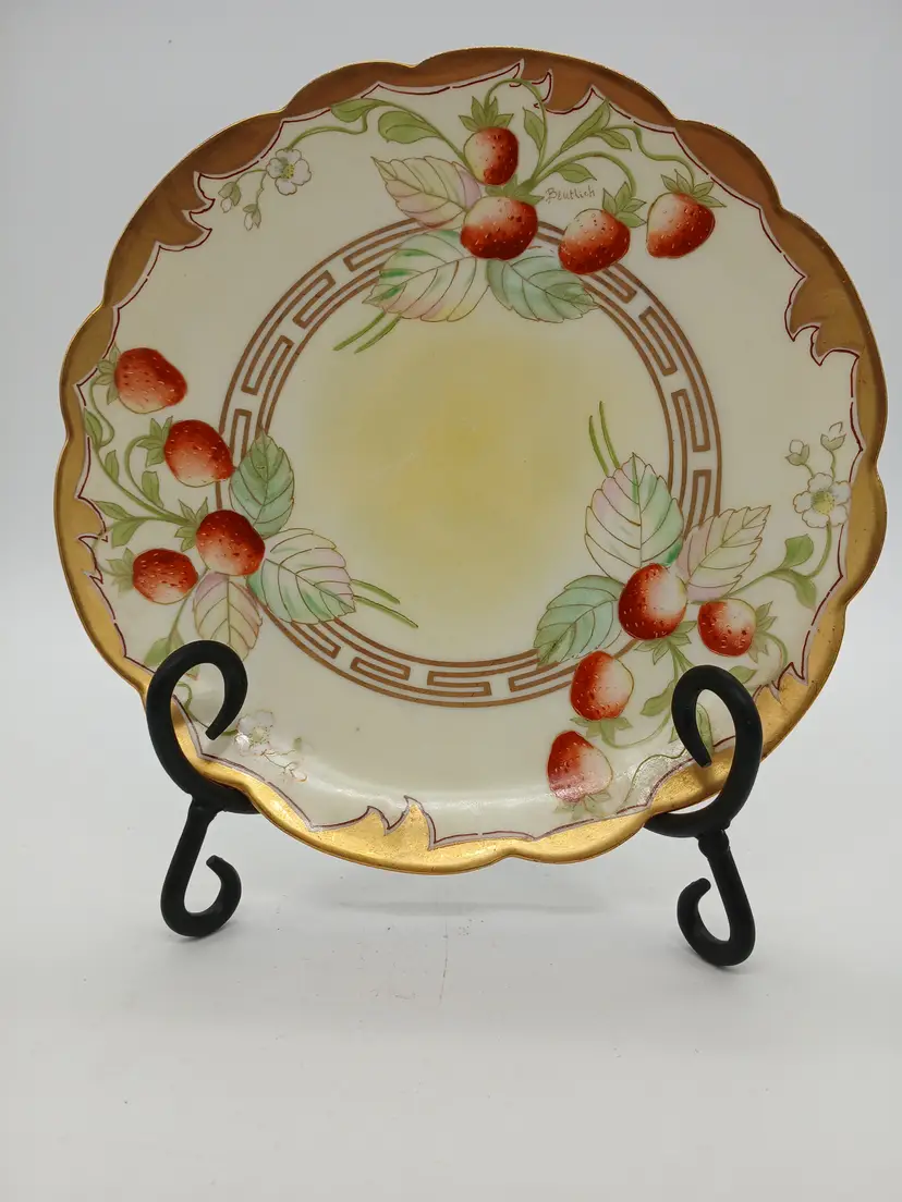 W. A. Pickard Painted Porcelain Plate Signed Beutlich