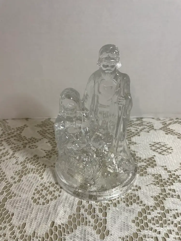 Crystal Holy Family Votive Holder
