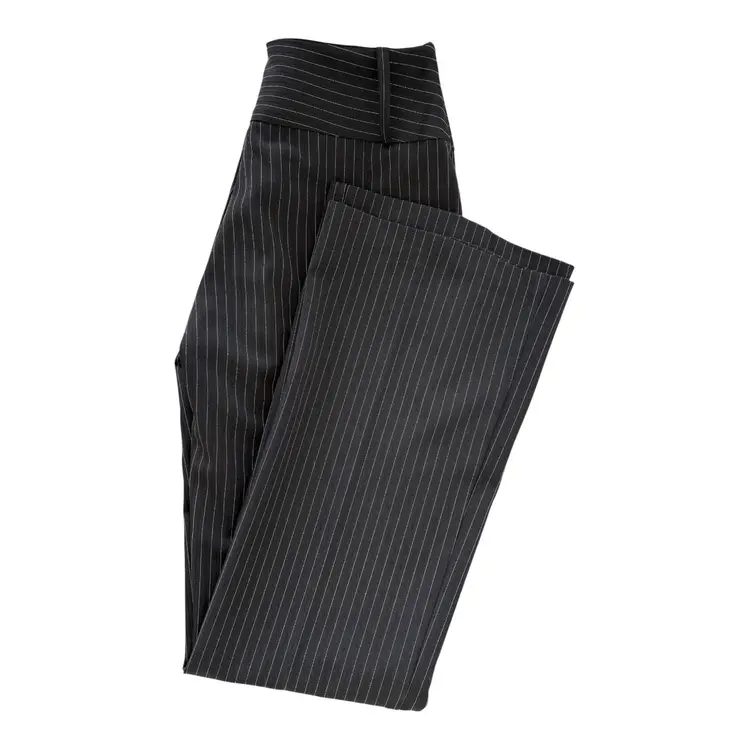 Vintage Y2K Pinstripe Flare Pants Size 7 Spring Street Made USA Low Rise Bootcut