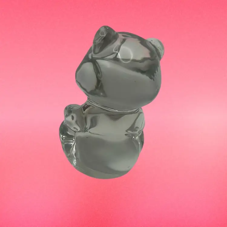 Vintage Fenton June Birthstone Bear, 4” Tall x 2” Wide