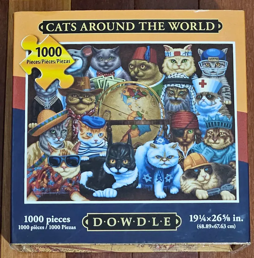 Dowdle Cats Around The World 1000 Pieces Puzzle