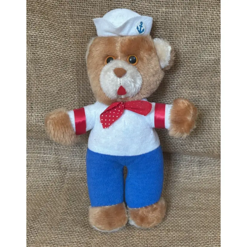 Vintage Dan Brechner Sailor Teddy Bear Plush Stuffed Animal Nautical Coastal Fun