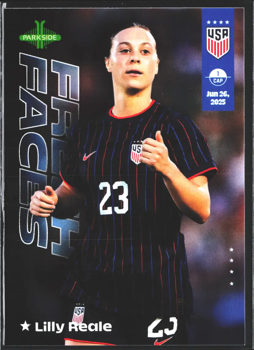 Lilly Reale 1st USWNT Soccer Card 2026 Parkside Fresh Faces Team USA Rookie RC