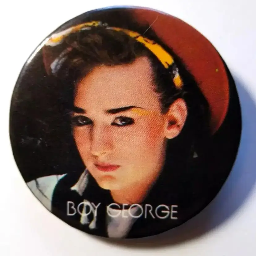 Boy George Culture Club Pin Badge Button Pinback 1980s Vintage Retro New Wave