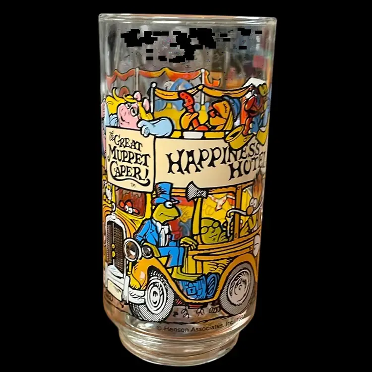 1981 Happiness Hotel Glass. The Muppets Caper