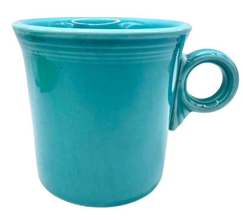 Fiesta Ware Turquoise Blue O Ring Coffee Mug 10oz Homer Laughlin USA 3.5”