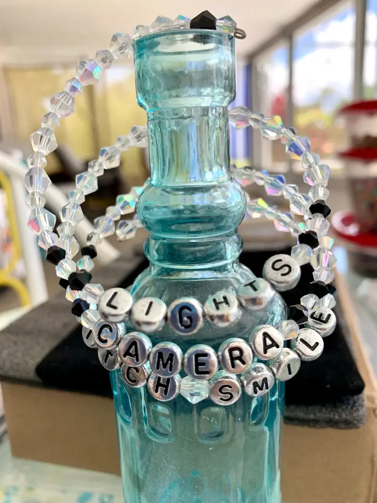 LIGHTS
CAMERA
BITCH SMILE
TTPD
Triple Wire Wrap Bracelet W 95 Crystals