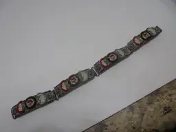 #01 Micro Mosaic Venetian Glass Chain Link Style Bracelet