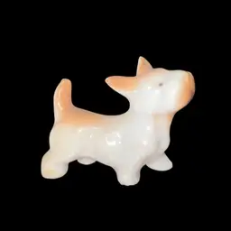Vintage Bone China Mini Dog Figurine Scottish Terrier Scottie Dog Collectible