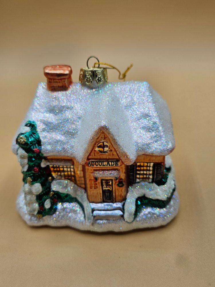 Kurt Adler Accolade House Hand Blown Christmas Ornament w/Box