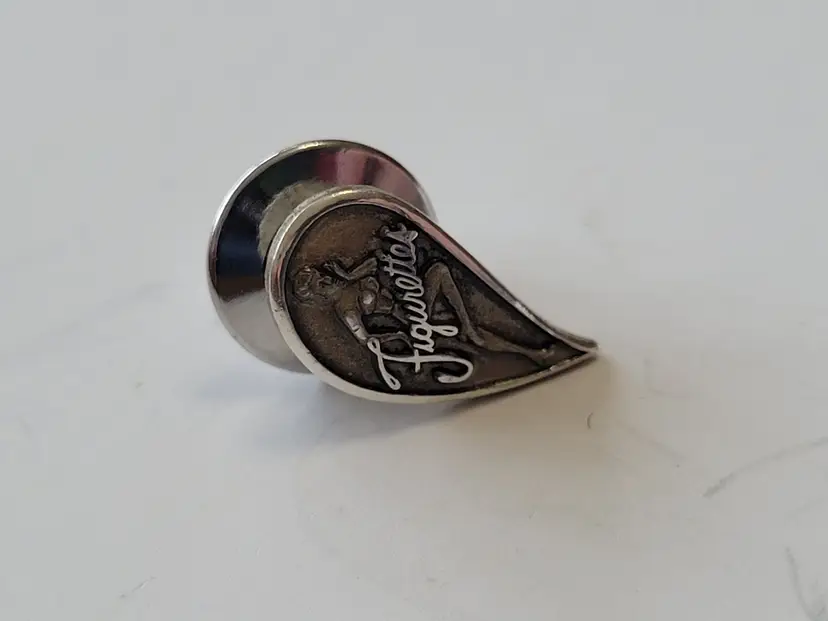 vintage Sterling Silver Figurettes Sales Lapel Pin .