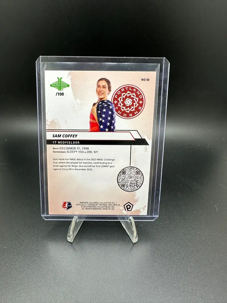 Sam Coffey 2024 Parkside NWSL Vol 1 Shimmer /100 Portland Thorns