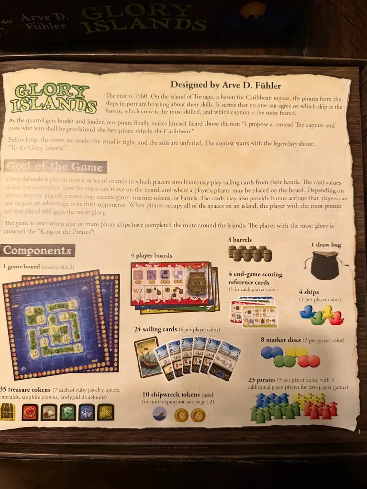 Glory Islands board game like new